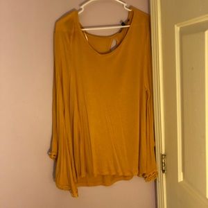 Yellow Bell Sleeve Top